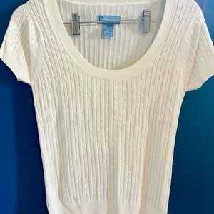 Classic Elements White Knit Top